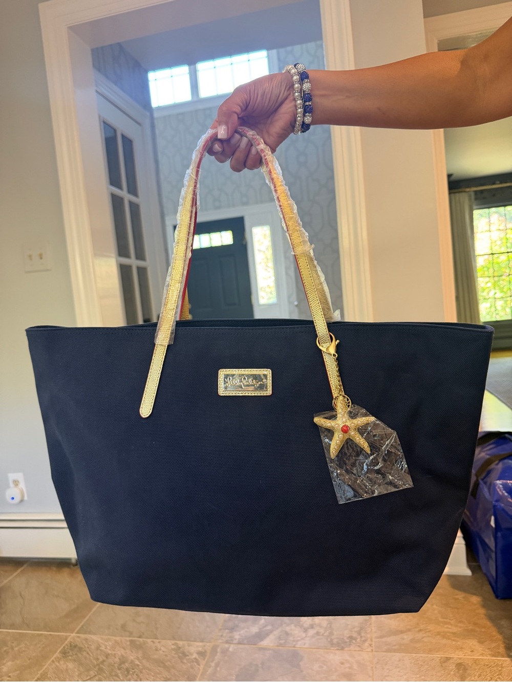 Lilly Pulitzer Navy Tote Bag